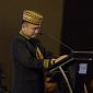 Ridho Ficardo meneteskan air mata saat samputan pelepasan purna tugas sebagai gubernur lampung periode 2014-2019. (ist)