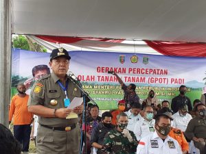 Menteri Pertanian RI Dan Gubernur Lampung Lakukan Peninjauan Lokasi Olah Tanah Dan Olah Tanam Di Trimurjo