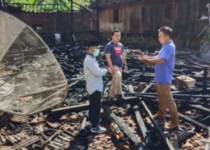 Baznas Pesawaran Bantu Korban Kebakaran Rumah Dikecamatan Marga Punduh