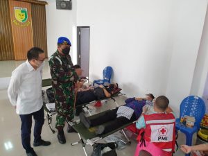 Denpom II/3 Lampung Bekerjasama Dengan PMI Provinsi Lampung Gelar Aksi Donor Darah