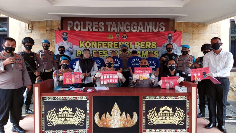 Polres Tanggamus Lampung Ungkap Peredaran Sabu-Sabu Senilai Rp 100 Juta. Ist