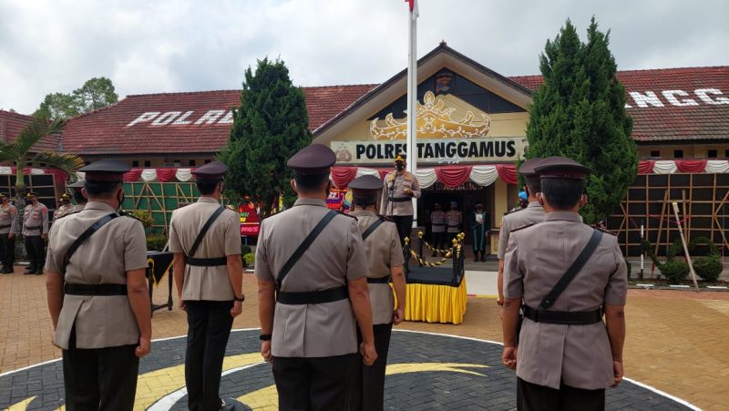 Polres Tanggamus Gelar Sertijab 4 Pejabat Utama. Ist