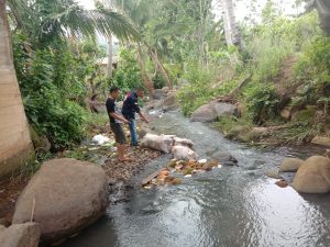 Kades Harapan Jaya Himbau Warga Jangan Buang Sampah di Sungai
