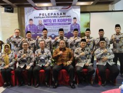Arinal Lepas Kafilah Korpri Provinsi Lampung Untuk Mengikuti MTQ VI Korpri Tingkat Nasional di Kota Padang