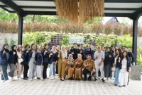 mahasiswa Darmajaya melakukan kunjungan ke tempat wisata Lembah Hijau yang ada di Kota Bandarlampung