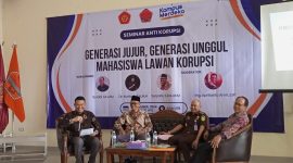 Hima Administrsi Bisnis UTB gelar seminar anti korupsi,  Kamis (12/12/2024).