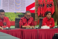 konferensi pers di Kantor DPP PDIP, Jalan Diponegoro, Menteng, Jakarta, Kamis malam (19/12/2024).