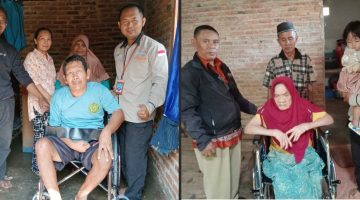 PKH Tegineneng dan Baznas Pesawaran Salurkan Bantuan Kursi Roda untuk Warga Berkebutuhan Khusus