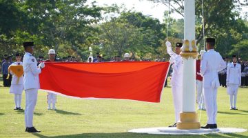 Upacara Penurunan Bendera HUT ke-80 Republik Indonesia di Tubaba Berlangsung Khidmat