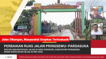 Warga Pringsewu Ucapkan Terima Kasih atas Rekonstruksi Jalan yang Dilaksanakan Pemprov Lampung