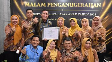HUT ke-18, Pesawaran Dapat Kado Penghargaan KLA Kategori Nindya