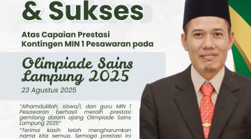 Kontingen MIN 1 Pesawaran Raih Prestasi Gemilang di Olimpiade Sains Lampung 2025