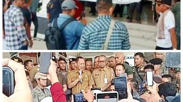 Ratusan Insan Pers Gelar Aksi Damai di kantor Bupati Tuba Tuntut Kadis Kominfo diCopot
