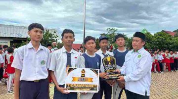 Tim Futsal Pusaka MTSN 2 Pesawaran Raih Juara 1 LPFL Regional Pesawaran Tingkat SMP, Sekolah Apresiasi Prestasi Gemilang
